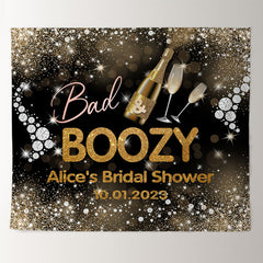 Lofaris Champagne Bad Boozy Gold Glitter Backdrop for Party