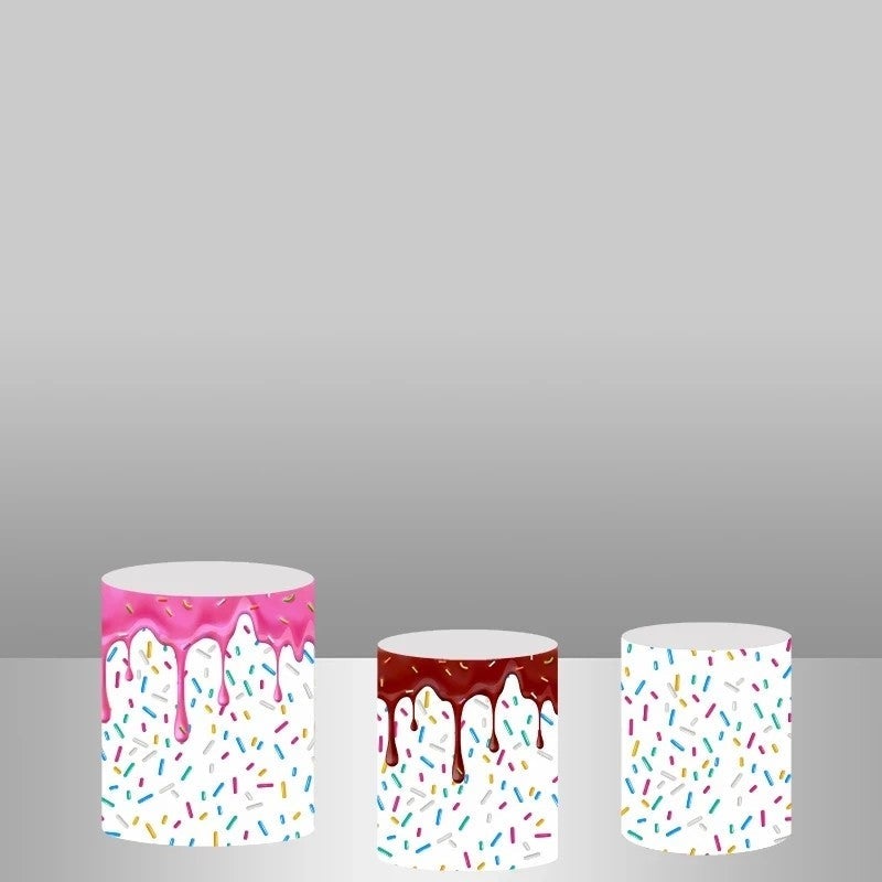 Lofaris Chotolate Candy Theme Backdrop Cake Table Cover Kit