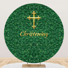 Lofaris Christening And Grassland Happy Birthday Circle Backdrop