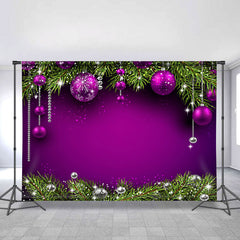 Lofaris Christmas Tree Decoration Balls Glitter Photo Backdrops