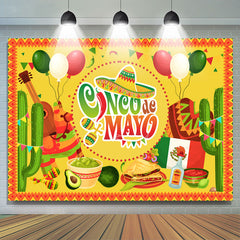 Lofaris Cinco De Mayo Cacti Mexican Elements Party Backdrops