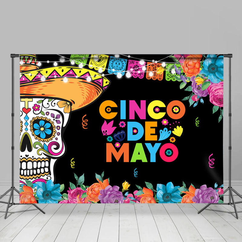 Lofaris Cinco De Mayo Cacti Skeleton Backdrops For Party