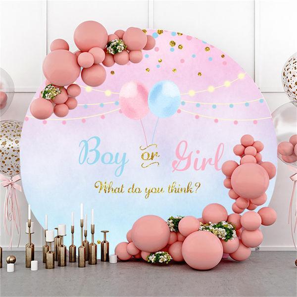 Lofaris Circle Cute Baby Shower Backdrop For Party