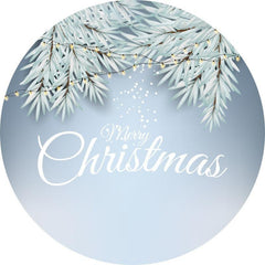 Lofaris Circle Glitter Light White Merry Chrismas Backdrop