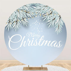 Lofaris Circle Glitter Light White Merry Chrismas Backdrop