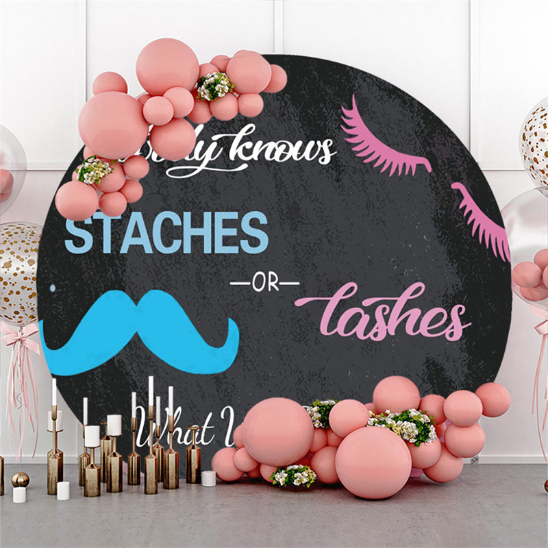 Lofaris Circle Stachers Or Tashes Baby Shower Party Backdrop