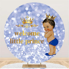 Lofaris Circle Welcome Little Prince Theme Baby Shower Backdrop