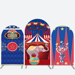 Lofaris Circus Elephant Clown Kids Birthday Arch Backdrop Kit