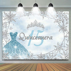 Lofaris Cold Winter With Crown Happy 15Th Birthday Backdrop