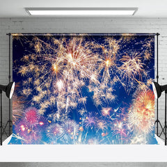 Lofaris UK Colored Sparkle Night Sky Happy New Year Backdrop