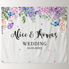 Lofaris Colorful Flowers And Butterfly Spring Theme Backdrop