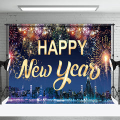 Lofaris UK Colorful Sparkle City Night View New Year Backdrop