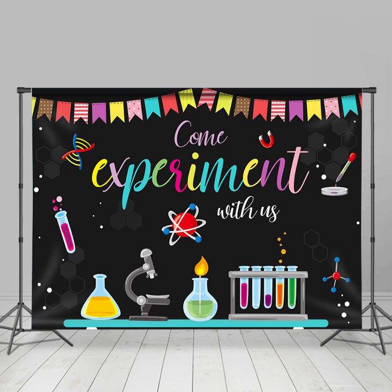 Lofaris Come Experiment With Us Go Back To School Backdrop