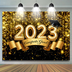 Lofaris Confetti Congrats 2023 Graduation Party Backdrop