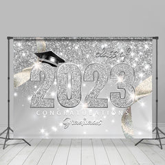 Lofaris Congratulations Class Of 2023 Glitter Graduate Backdrop