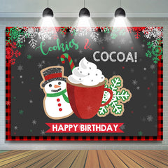 Lofaris Cookies and Cocoa! Winter Christmas Brithday Backdrop