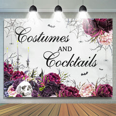 Lofaris Costumer and Cocktails Skeleton Halloween Backdrop