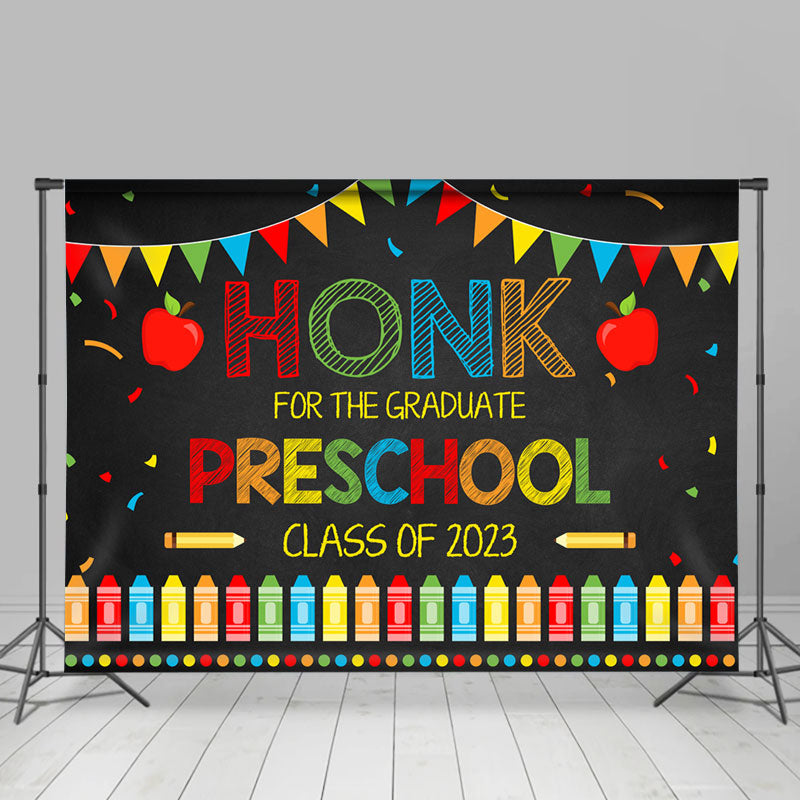 Lofaris Crayon Honk Preschool Class Of 2023 Grad Backdrop