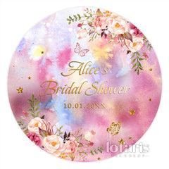 Lofaris Custom Floral Spring Butterfly Circle Backdrop