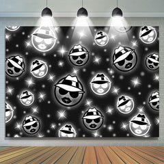 Lofaris Cute Black White Halloween Masquerade Dance Backdrop