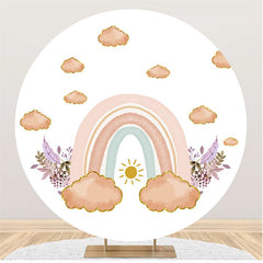 Lofaris Cute Sky With Rainbow Simple Round Backdrop For Event