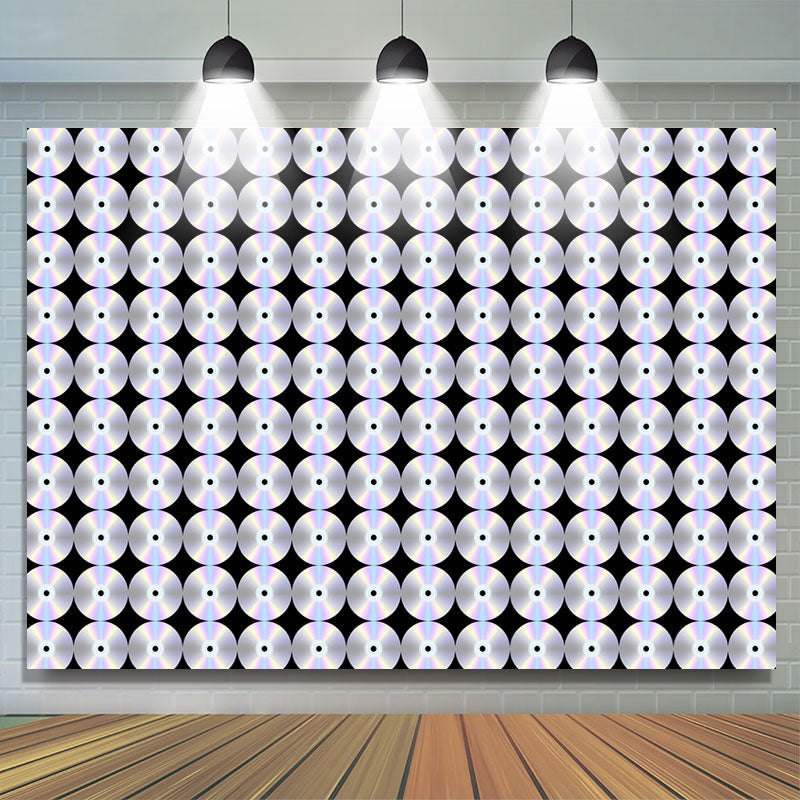 Lofaris Dazzling Cd Backdrop for Dance Party Birthday