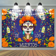 Lofaris De Muertos Los Floral And Light Mexican Fiesta Backdrop