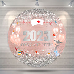 Lofaris Diamond Balloon 2023 Round Nurses Graduation Backdrop