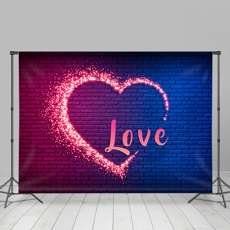 Lofaris Dreamy Heart Magic Pink Blue Happy Valetine Backdrop