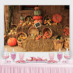 Lofaris Fall in Love Bumper Pumpkin Granary Autumn Backdrop