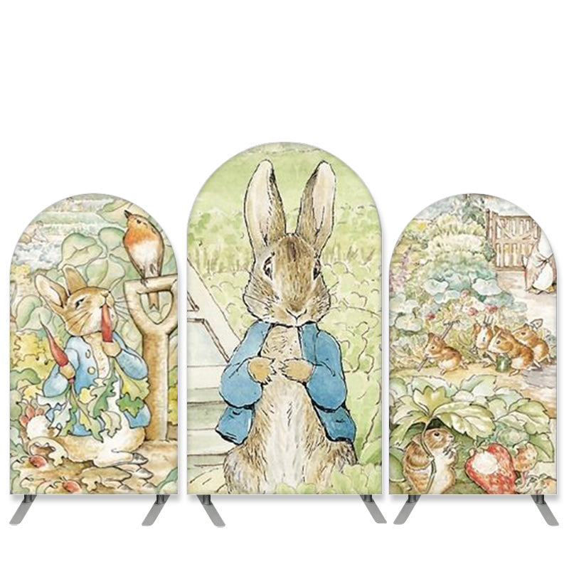 Lofaris Farm House Theme Rabbit Light Green Arch Backdrop Kit