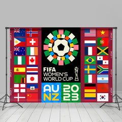 Lofaris Fifa Womens World Cup 2023 National Flags Dance Backdrop