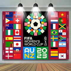 Lofaris Fifa Womens World Cup 2023 National Flags Dance Backdrop