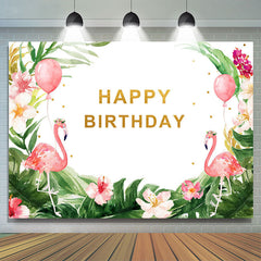 Lofaris Flamingo Birthday Hawaiian Photo Photoshoot backdrops