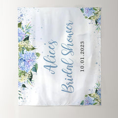 Lofaris Floral And Sweet Blue Lovely Bridal Shower Backdrop