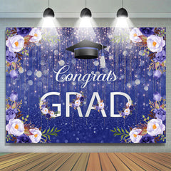 Lofaris Floral Bokeh Congrats Grad Celebration Backdrop