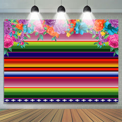 Lofaris Floral Mexican Fiesta Theme Backdrop For Party