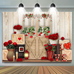 Lofaris Floral Western Love Sweet Happy Valetine Day Backdrop