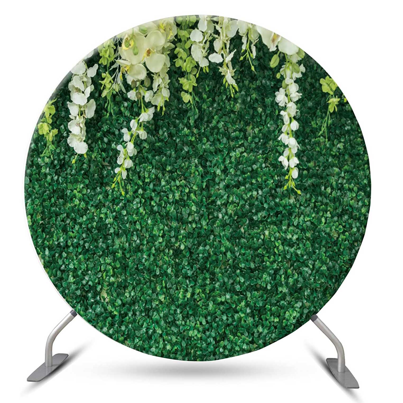 Lofaris Green Leaves Round Backdrop Cover for Photography