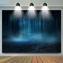 Lofaris Foggy Night Forest Themed Scary Halloween Backdrop