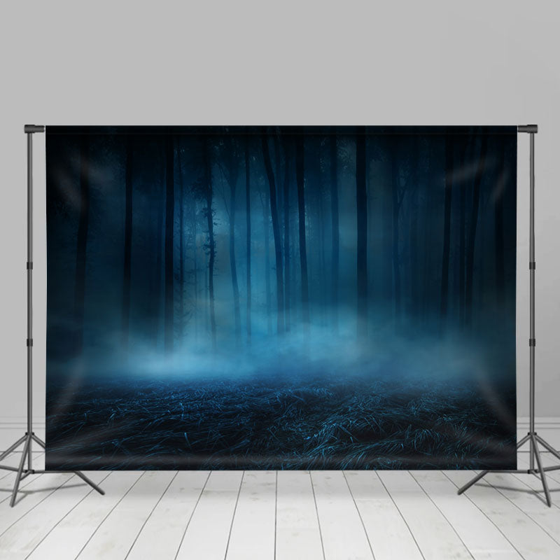 Lofaris Foggy Night Forest Themed Scary Halloween Backdrop