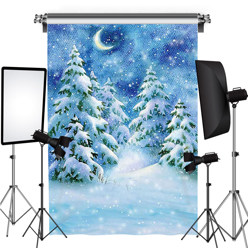 Lofaris Forest Winter Snowy Photoshoot Backdrop for Party