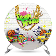 Lofaris Fresh Prince Graffiti Round Baby Shower Backdrop