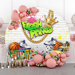 Lofaris Fresh Prince Graffiti Round Baby Shower Backdrop