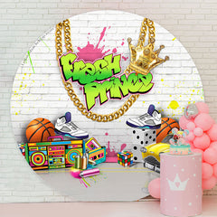 Lofaris Fresh Prince Graffiti Round Baby Shower Backdrop