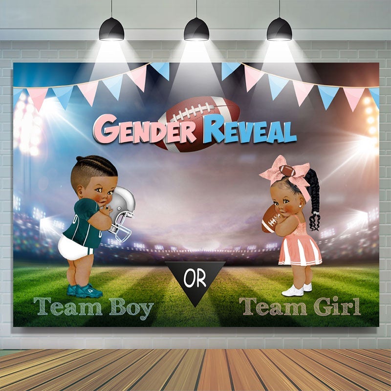 Lofaris Gendar Reveal Football Party Backdrop for Baby Shower