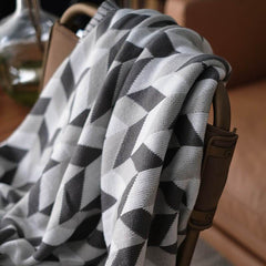 Lofaris Geometric Simple Knitted Woolen Blanket Sofa