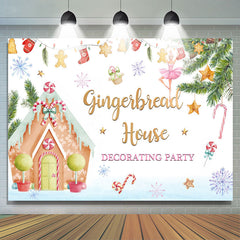 Lofaris Gingerbread House Winter Snowflake Decorating Party Backdrop