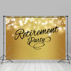 Lofaris Glitter And Gloden Happy Retirement Party Backdrop