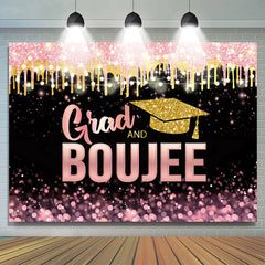 Lofaris Glitter Hot Pink Bokeh Grad And Boujee Backdrop